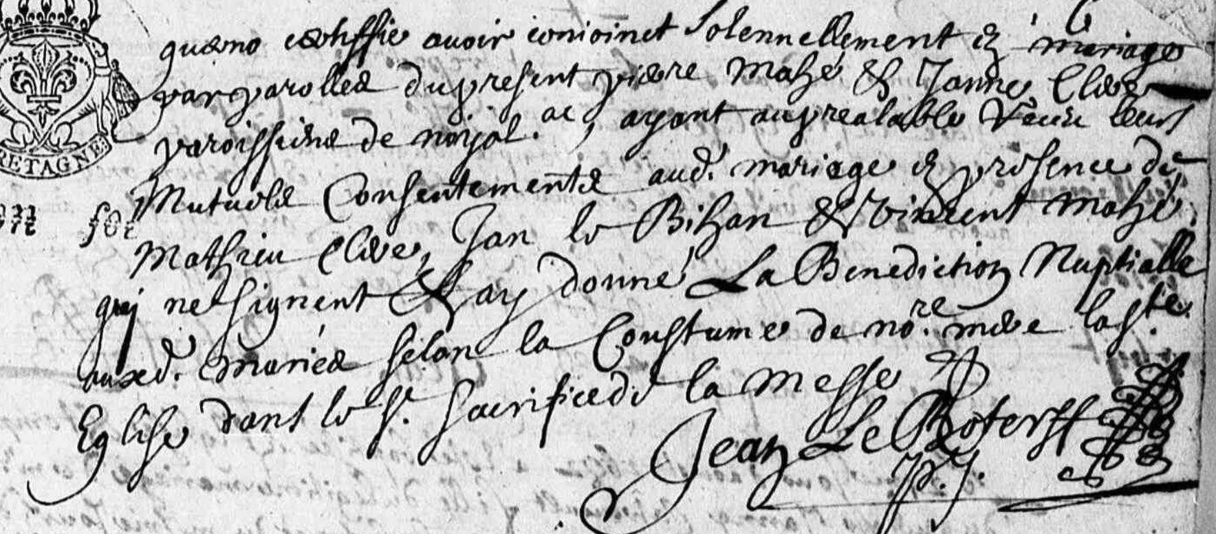 Mariage Mahe Pierre - Clerc Jeanne 09-07-1682 -2.jpg